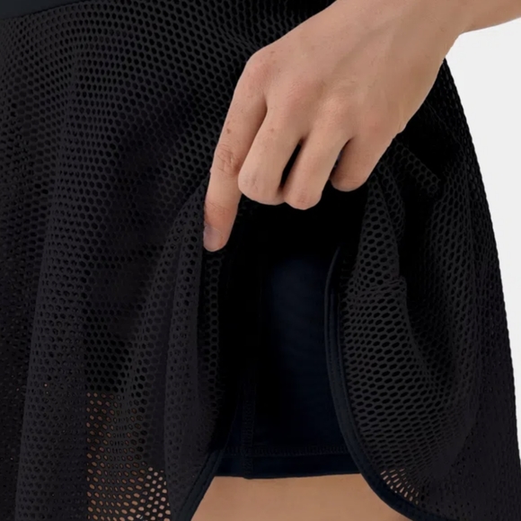 Halara everyday 2-in-1 pickleball skirt meshmerizing black M - Picture 3 of 7
